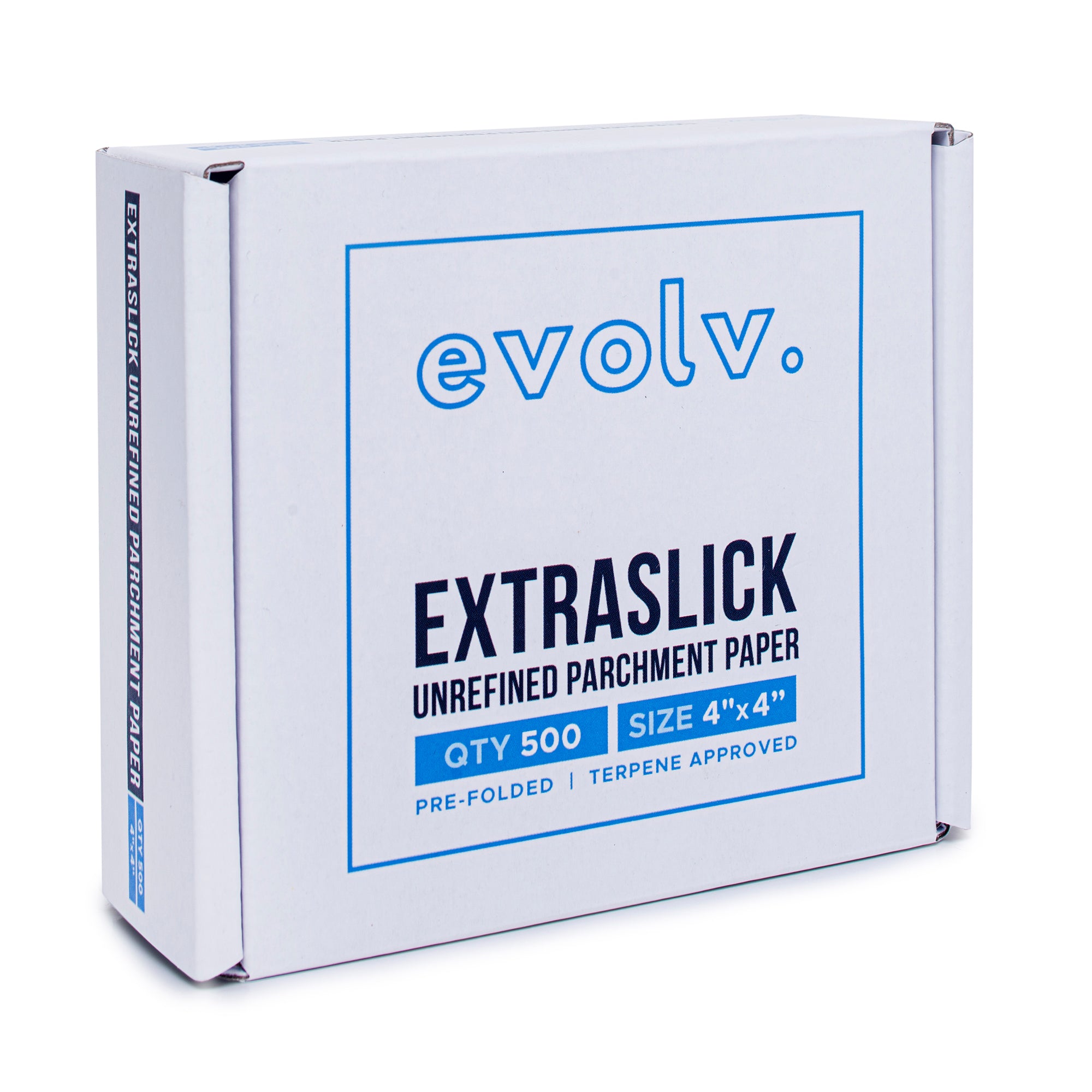 EVOLV | Parchment Squares | Pre-Folded & Extra-Slick Sheets | 4"x4" | 500 Count