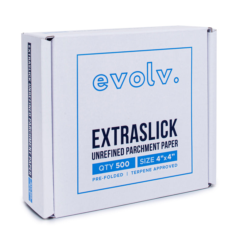 EVOLV | Parchment Squares | Pre-Folded & Extra-Slick Sheets | 4"x4" | 500 Count