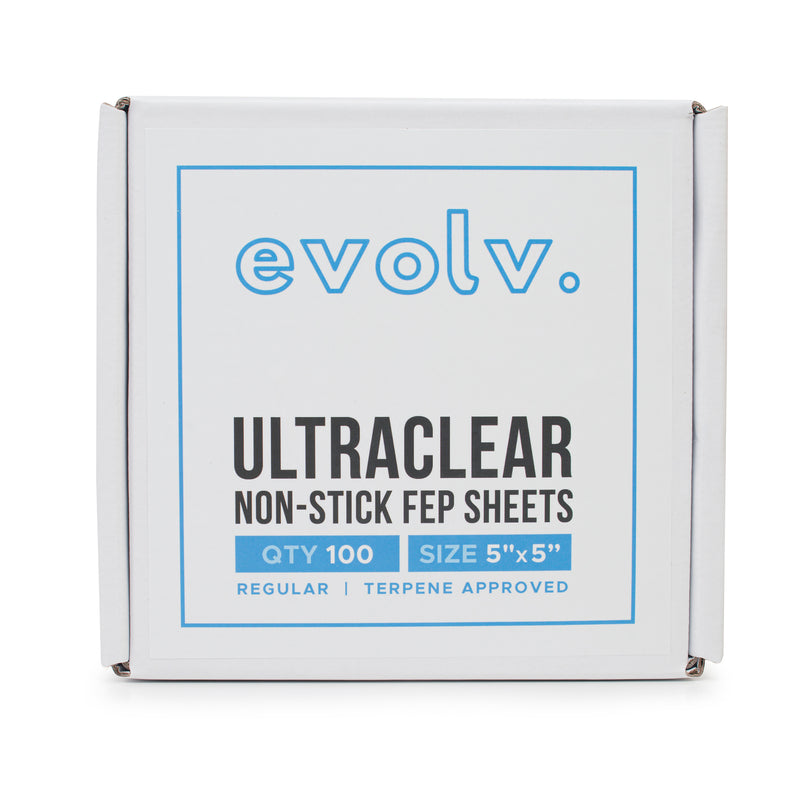 EVOLV | FEP Ultra Clear Non-Stick Sheets | 5"x5" | 100 Count