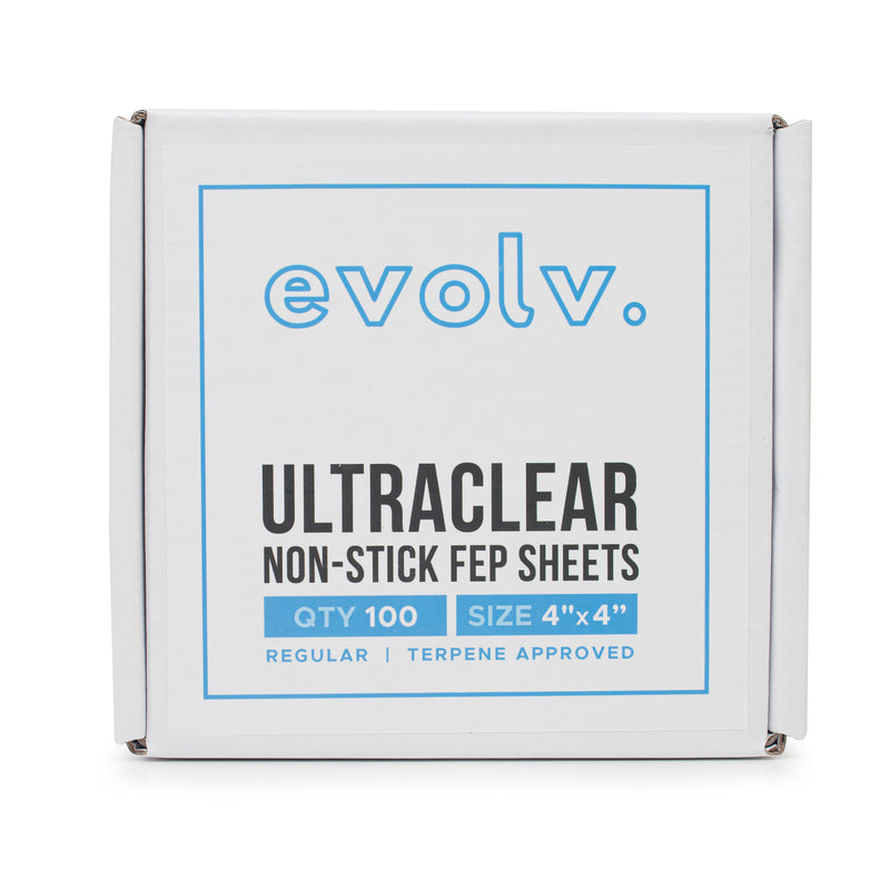 EVOLV | FEP Ultra Clear Non-Stick Sheets | 4"x4" | 100 Count