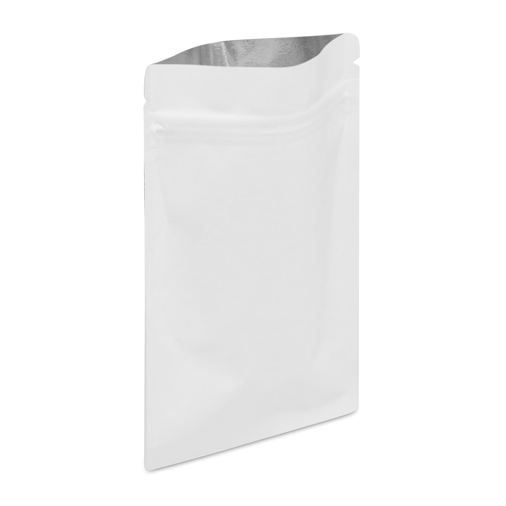 Matte White Mylar 7g Bag | Tamper Evident | 100pc