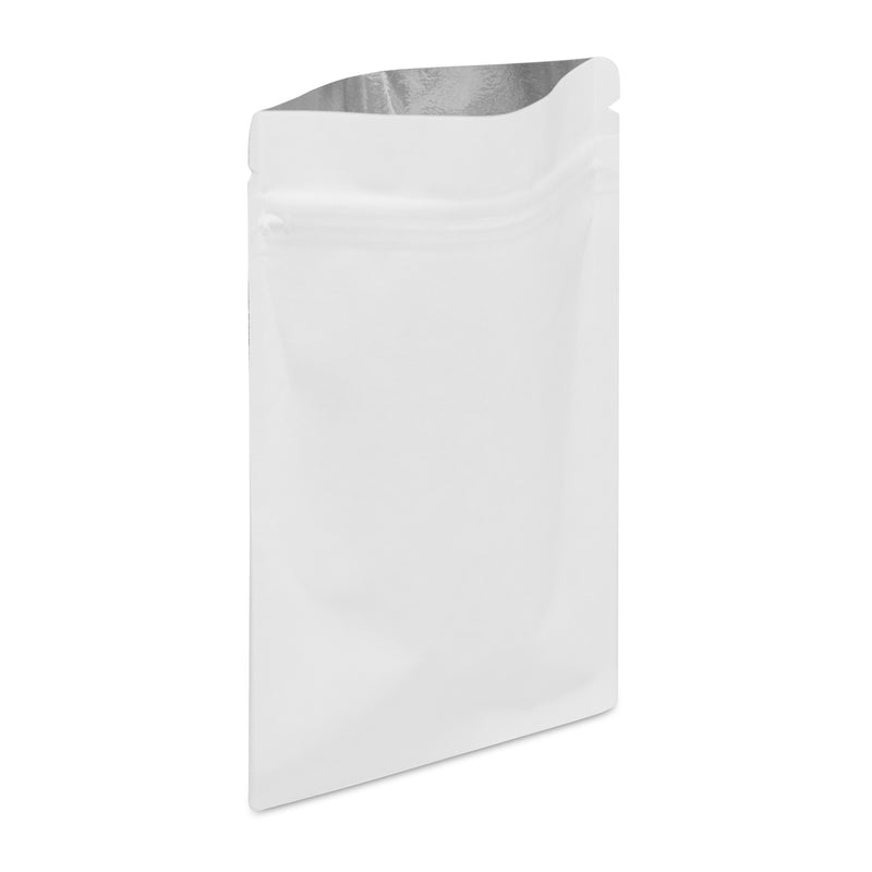 Matte White Mylar 7g Bag | Tamper Evident | 100pc