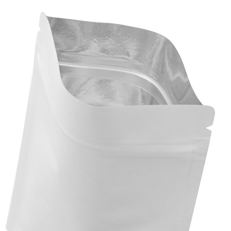Matte White Mylar 14g Bag | Tamper Evident | 100pc
