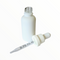30ml Glass Dropper Bottles w/Measurements & Tamper Proof Lid | Matte White Bottle & White Cap