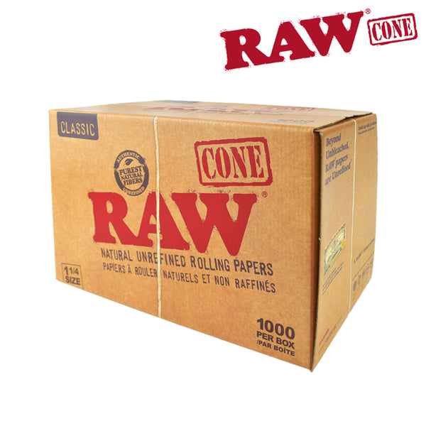 RAW Classic 1 1/4 Natural Pre-Rolled Cones Bulk Pack