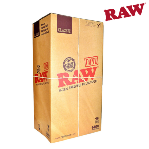 RAW KING SIZE CONE BULK pack of 1400 - MJ Supply + Co