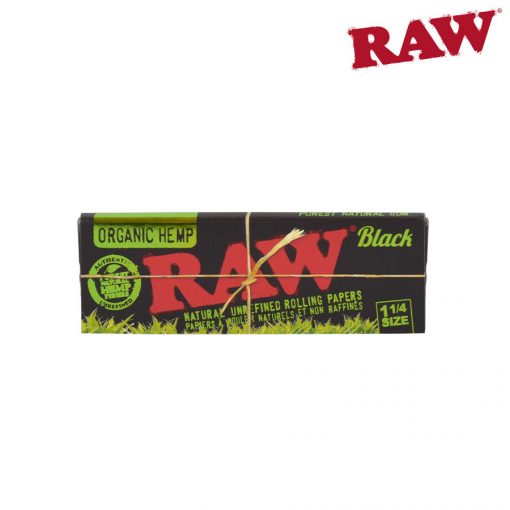 RAW Black Organic Hemp 1 1/4 Rolling Papers
