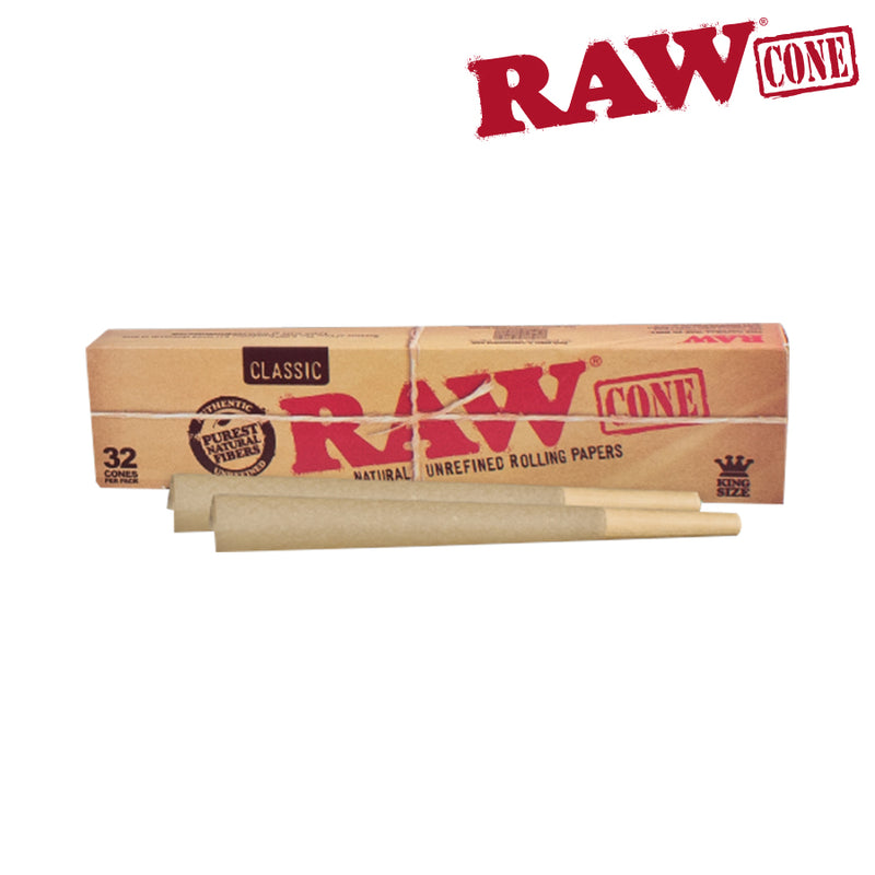 RAW Classic Pre-Rolled Cone King Size – 32/Pack