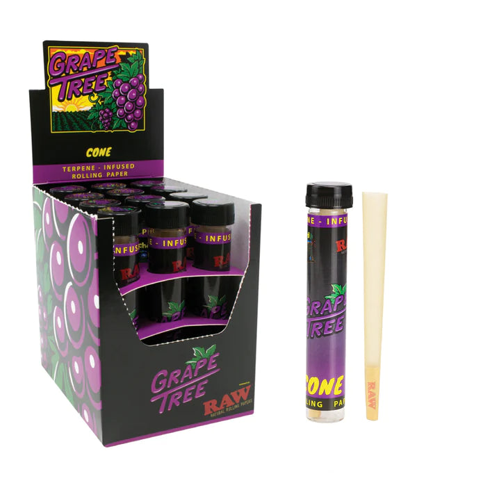 RAW x Orchard Beach | Grape Tree Terpene Infused Pre-Rolled Cone | King Size