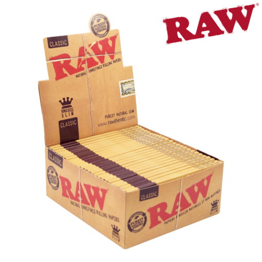 RAW Classic King Size Slim Rolling Paper Pack