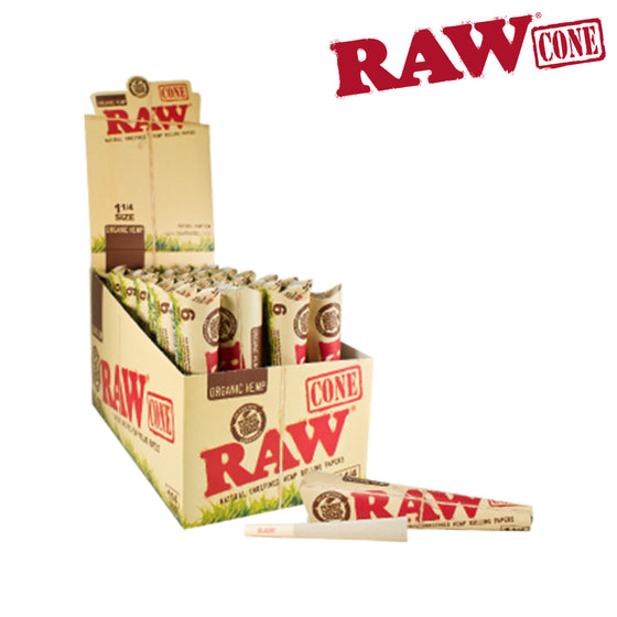 RAW Organic 1 1/4 Pre-Rolled Cones | 6 pack