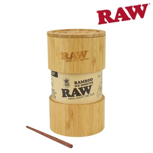 RAW Bamboo Six Shooter Cone Filler | For King Size Cones