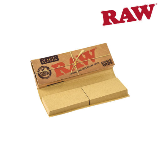 RAW Classic Connoisseur Papers | Size: Single Wide | w/ Papers & Tips