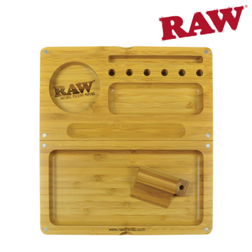 RAW Bamboo Rolling Tray with Magnetic Lid