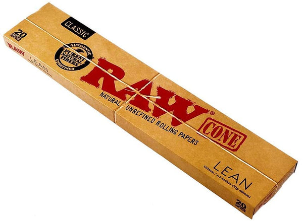 RAW Classic Lean Size Pre-Rolled Cones - Eco-Friendly and Natural