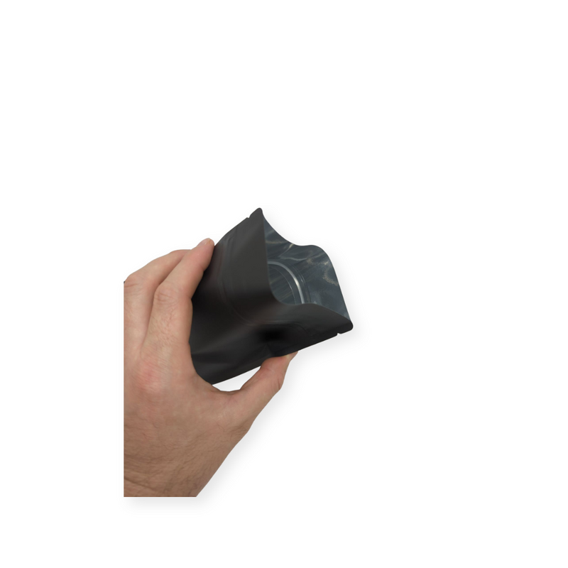 Matte Black Mylar 3.5g Bag | Tamper Evident | 100pc