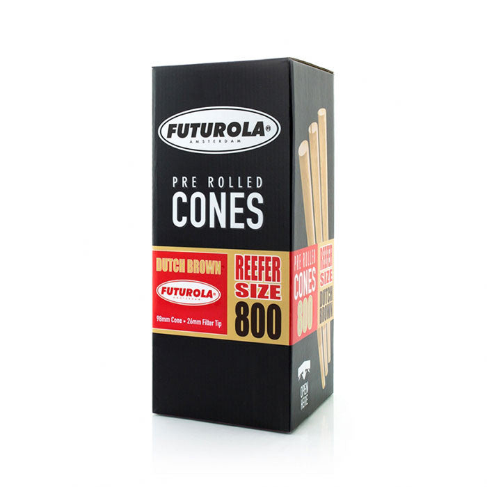 Futurola Dutch Brown Pre-Rolled Cones| Reefer Size: 98mm/ 26mm | 700/Pack