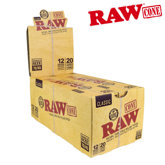 RAW Classic Single Size (70/45) Pre Rolled Cones